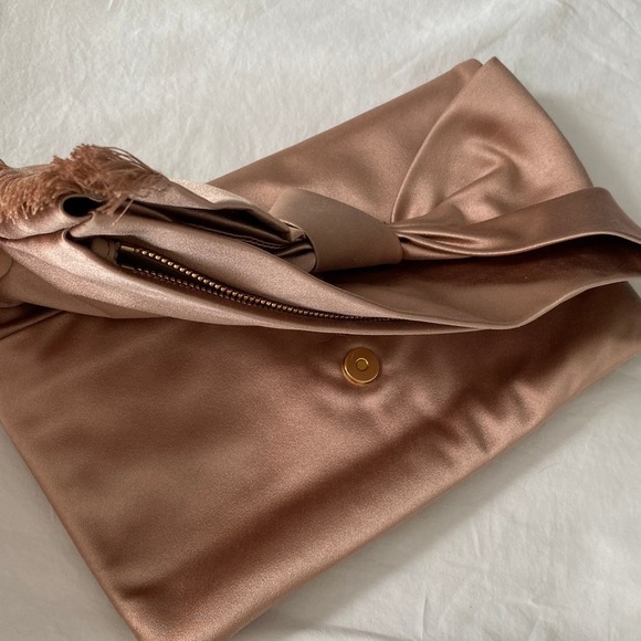 Tory Burch Eleanor Satin Bow Clutch - Picture 9 of 15